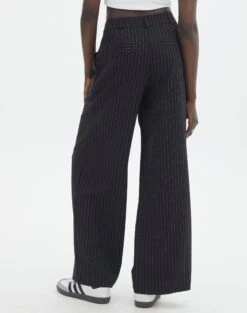 Wide Leg Pinstipe Tailored Pant -Glassons co marly pinstripe tailored pant black pinstripe back pw71767stp