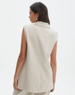 Tailored Oversized Vest -Glassons co marly sleeveless blazer oh natural back vs133393pln