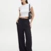 High Waist Relaxed Tailored Pant 1 High Waist Relaxed Tailored Pant -Glassons co marly wide leg pant black front pw71767pln 4