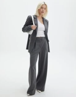 Foldover Zip Tube Top -Glassons co marly wide leg pant charcoal front pw71767ptl