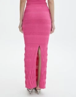 Contrast Rib Knit Maxi Skirt -Glassons co michaela mixed stitch maxi skirt lets go party back sl96533knt