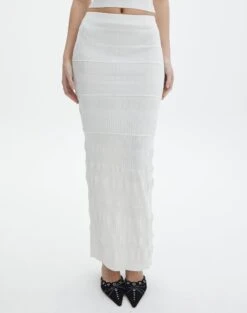 Contrast Rib Knit Maxi Skirt -Glassons co michaela mixed stitch maxi skirt milk full sl96533knt