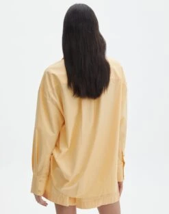 Cotton Oversized Button Up Shirt -Glassons co pascal poplin shirt mango lassi back bl118811pop