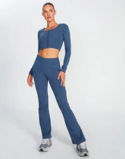 Button Up Cropped Long Sleeve Top -Glassons co peony longsleeve moby dick full tc93716cot