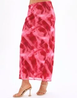 Print Maxi Slip Skirt -Glassons co riley low rise maxi skirt carnation skies detail sl102757prt