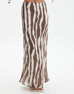 Print Maxi Slip Skirt -Glassons co riley mr maxi skirt umber zebra full sl102757prt