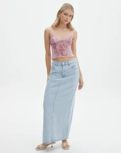 Print Mesh Lettuce Trim Cropped Cami -Glassons co sabrina mesh cami baby doll script full tv54660rprt