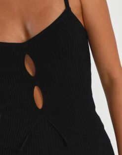 Cut Out Ribbed Knit Top 25 Cut Out Ribbed Knit Top -Glassons co sonita cut out top black imageback kv89658vn
