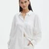 Long Sleeve Linen Blend Shirt