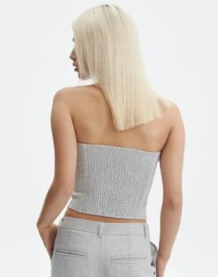 Strapless Stitch Detail Top -Glassons co waverly boob tube top grey marle back bv78094gry