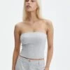 Strapless Stitch Detail Top -Glassons co waverly boob tube top grey marle front bv78094gry