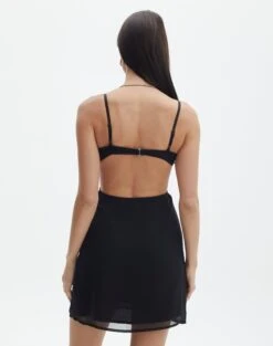 Cupped Cut Out Mini Dress -Glassons collie cupped mini dress black back ds107273chi
