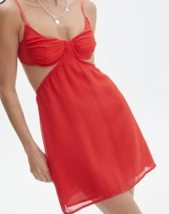 Cupped Cut Out Mini Dress -Glassons collie cupped mini dress mulan red imageback ds107273chi