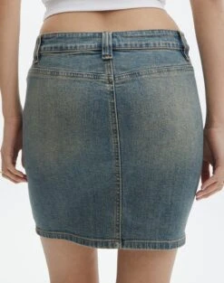 Ringspun Denim Skirt -Glassons danica rinspun mini skirt ethal ringspun back ss123422spu