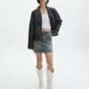 Ringspun Denim Skirt -Glassons danica rinspun mini skirt ethal ringspun front ss123422spu