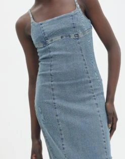 Denim Panelled Maxi Dress -Glassons darcy denim dress athens wash imageback dl104766dnm