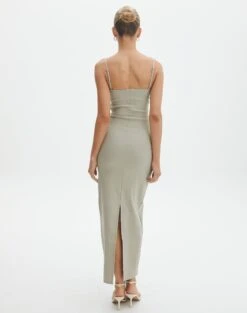 Panelled Maxi Dress -Glassons darcy square neck dress sea mist back dl104766pln