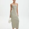 Panelled Maxi Dress -Glassons darcy square neck dress sea mist front dl104766pln 1