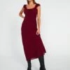 Tie Front Puff Sleeve Maxi Dress 1 Tie Front Puff Sleeve Maxi Dress -Glassons denver drapey sleeved maxi red chocolate front dl96450peb