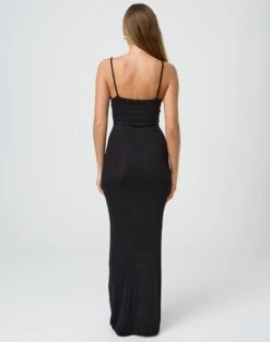 Luxe Lounge Modal Slim Fit Maxi Dress -Glassons didi strappy maxi dress black back dl93109mod