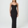 Luxe Lounge Modal Slim Fit Maxi Dress -Glassons didi strappy maxi dress black front dl93109mod