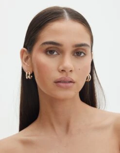 Lace Tie Front Split Top -Glassons dilara double hoop earring gold front je146573ear