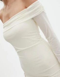 Off The Shoulder Mini Dress -Glassons dinka off shoulder mini bad to the bone detail ds138653msh