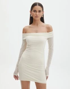 Off The Shoulder Mini Dress -Glassons dinka off shoulder mini bad to the bone front ds138653msh