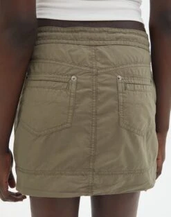 Cotton Mini Cargo Skirt -Glassons emma cargo mini skirt lt khaki back ss123451cot