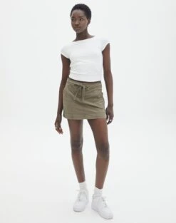 Cotton Mini Cargo Skirt -Glassons emma cargo mini skirt lt khaki detail ss123451cot