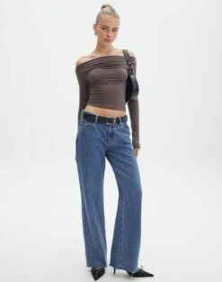 Ruched Off The Shoulder Top -Glassons genie ruched off the shoulder top irish coffee full tl124186vis