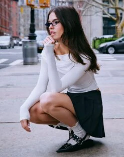 Ruched Off The Shoulder Top -Glassons genie ruched off the shoulder top milk front tl124186vis