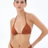 Shimmer Ruched Triangle Bikini Top -Glassons harley halter tri bikini top third place front ga54007shm