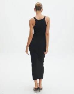 Cotton High Neck Maxi Dress -Glassons harriet high neck black back dl120072cot