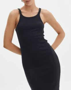 Cotton High Neck Maxi Dress -Glassons harriet high neck black imageback dl120072cot