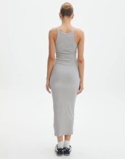 Cotton High Neck Maxi Dress -Glassons harriet high neck grey marle back dl120072cot