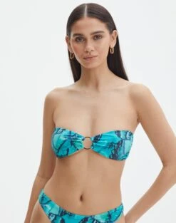 Printed Ruched Balconette Bikini Top -Glassons harvey hardwear bandaue mystic butterflies front ga128328rmsb 5