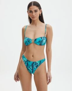 Printed Strappy Ruched Bikini Bottom -Glassons harvey hardwear bandaue mystic butterflies full ga128328rmsb 1
