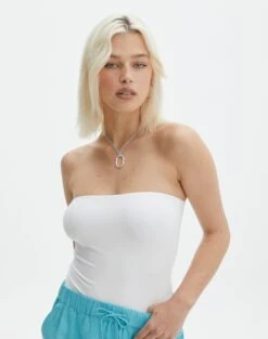 Supersoft Strapless Bodysuit 34 Supersoft Strapless Bodysuit -Glassons honey strapless bodysuit white front tb145525pch