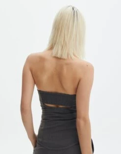 Tailored Strapless Corset Top -Glassons iver tailored corset charcoal back bv127594pln