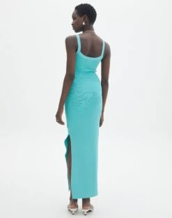 Round Neckline Knit Maxi Dress -Glassons kelly round neck aqua siren back kd119942knt