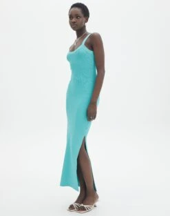 Round Neckline Knit Maxi Dress -Glassons kelly round neck aqua siren full kd119942knt