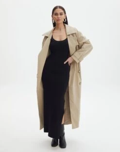 Round Neckline Knit Maxi Dress -Glassons kelly round neck black detail kd119942knt