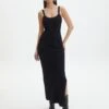 Round Neckline Knit Maxi Dress -Glassons kelly round neck black front kd119942knt
