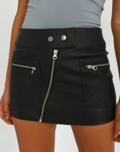 Faux Leather Low Rise Zip Mini Skirt 25 Faux Leather Low Rise Zip Mini Skirt -Glassons kiana low rise pu moto skirt black imageback ss55085aus