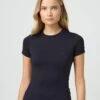 Supersoft Long Line Tee -Glassons kimmy t shirt black front ts55072pln