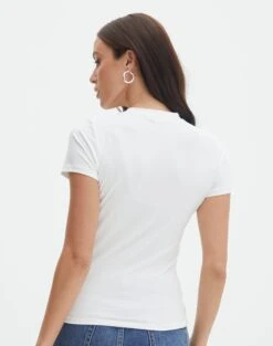 Supersoft Long Line Tee -Glassons kimmy t shirt milk back ts55072pln