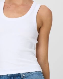 Ribbed Thick Strap Tank -Glassons kleo thick bind tank white imageback tv120861orib