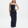 Strapless Denim Midi Dress -Glassons ky strapless denim midi last rodeo indigo front dl122263den 3