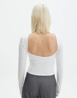 Supersoft Backless Long Sleeve Top 40 Supersoft Backless Long Sleeve Top -Glassons layley longsleeve milk detail tl102955pch